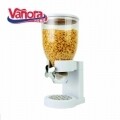 Dozator de cereale, Vanora, 3.5L, plastic, transparent/alb