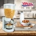 Dozator de cereale, Vanora, 3.5L, plastic, transparent/alb