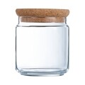 Recipient depozitare, Luminarc, Cork, 0.75 L, sticla/pluta, transparent