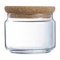 Recipient depozitare, Luminarc, Cork, 0.5 L, sticla/pluta, transparent