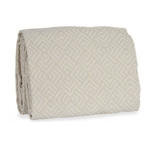 Cuvertura de pat  Geometric Quilt, Gift Decor, 240 x 260 cm, amestec bumbac, bej