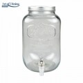 Dispenser pentru bauturi Party, Heinner Home, sticla, plastic si metal, 9.5 x 31 cm, 8L, transparent