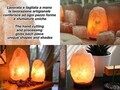Lampa din piatra de sare Beper, 8.9x17 cm, E14, 15W, piatra naturala/lemn de fag, multicolor