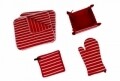 Set 15 piese de bucatarie, 100% bumbac, Red