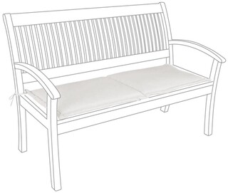 47x115 cm, Természetes, Párna padhoz 2 ülés