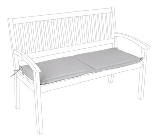 47x115 cm, Szürke, Kétszemélyes pad párna