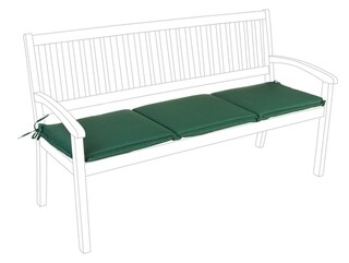 48x153 cm, Sötétzöld, 3 személyes párna padhoz