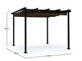 Pavilion pentru gradina cu prelata glisanta Dynamic Gazebo, Bizzotto, 300 x 300 x 225 cm, otel/poliester/poliuretan, antracit/grej