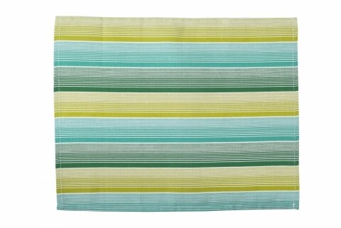 Suport pentru farfurie 30x48 cm, 100% bumbac, 100% bumbac, Green Stripes