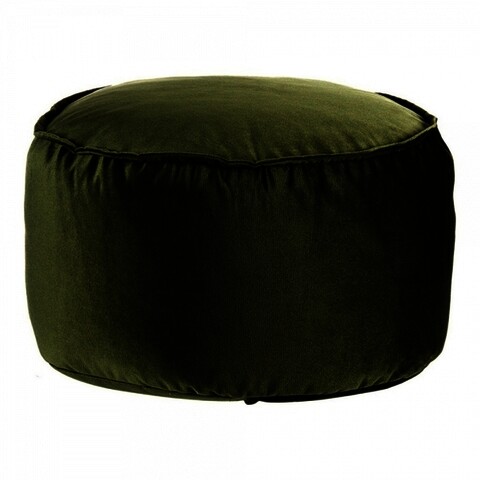 Taburet  Gift Decor, Pouffe, Ø60 x 35 cm, poliester/polistiren, verde