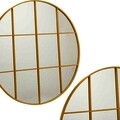 Oglinda decorativa Circular, Gift Decor, Ø100 cm, metal, auriu