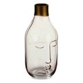 Vaza Face, Gift Decor, 12 x 11 x 24.5 cm, sticla, roz