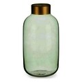Vaza Smooth, Gift Decor, Ø14.5 x 29.5 cm, sticla, auriu/verde