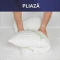 Perna 50x70 cm, Essience Premium Collection, husa tricot bambus; umplutura fulgi memory si nanofibra extrafina; suport orto-cervical