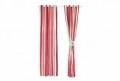 Set 2 draperii decorative, 100% bumbac, Red Stripes