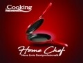 Tigaie dubla rotunda Home Chef, Heinner, 24 x 6 cm, aluminiu turnat, negru/rosu