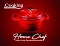 Oala cu capac Home Chef, Heinner Home, 4.7 l, aluminiu turnat, negru/rosu