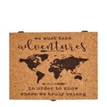 Set 2 cutii cu capac World Map, Gift Decor, 29.2 x 22.5 x 7.2 cm, MDF/pluta