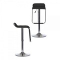 Scaun de bar Joshua, Gift Decor, 46 x 37.5 x 85 cm, metal/piele ecologica, argintiu/negru