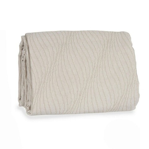 Cuvertura de pat Waves Quilt, Gift Decor, 180 x 260 cm, amestec bumbac, bej