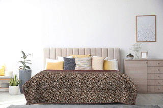 210x220 cm, Multicolor, Leopard