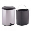 Cos de gunoi cu pedala Silver, Berilo, 6 L, plastic