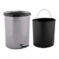 Cos de gunoi cu pedala Dark Grey, Berilo, 11 L, fibra de carbon