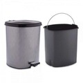Cos de gunoi cu pedala Dark Grey, Berilo, 6 L, fibra de carbon