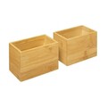 Set cutii pentru organizare 4 piese Colors, 5five, 28 x 17.5 x 11 cm, bambus, albastru