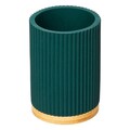 Perie pentru toaleta cu suport Colors, 5five, Ø 8.8 x 40 cm, polirasina/bambus, turcoaz