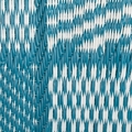 Covor de exterior Meis, 90 x 150 cm, polipropilena, alb/albastru