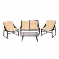 Set mobilier de gradina Sydney, Heinner Home, 4 piese, negru/crem