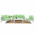 Set mobilier de gradina, Heinner, 4 piese, Praga White/Green