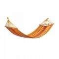 Hamac Orange cu bare de lemn,  Heinner Home, 200 x 80 cm, poliester si bumbac, portocaliu