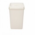 Cos de gunoi cu capac batant Kara Beige, 9L, Heinner, plastic, bej