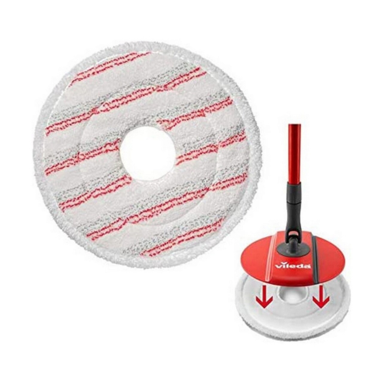 Confezione Da 4 Panni Di Ricambio In Microfibra Per Mocio Vileda Spin And Clean - Lavabili, Riutilizzabili, Per Pavimenti Duri