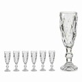 Set 6 pahare de sampanie Diamond, Vivalto, 170 ml, sticla, transparent
