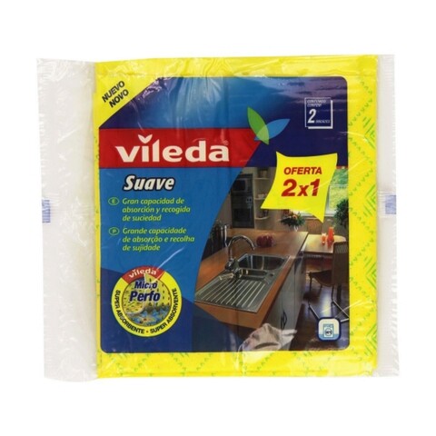 Set 3 lavete, Vileda, Suave Multi, microfibra