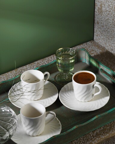Set de cafea BNLY12KT00, Kutahya Porselen, 12 piese, portelan