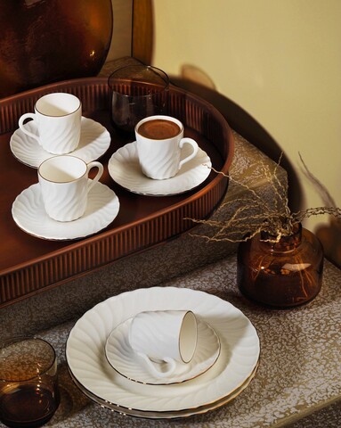 Set de cafea BNLY12KT120, Kutahya Porselen, 12 piese, portelan