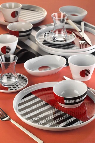 Serviciu de masa breakfast 26 piese MOD30KH60012065, Kutahya Porselen, portelan, multicolor