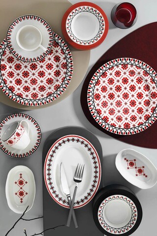 Serviciu de masa breakfast 28 piese INBNOLY16KH20, Kutahya Porselen, ceramica, multicolor