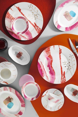 Serviciu de masa breakfast 28 piese BNKL28KH43011715, Kutahya Porselen, ceramica, multicolor