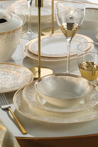 Serviciu de masa 62 piese BNKL62YT4301140421, Kutahya Porselen, portelan, multicolor