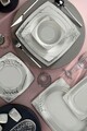Serviciu de masa 62 piese BNMR62YT430122626, Kutahya Porselen, portelan, alb/argintiu