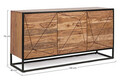 Bufet inferior cu 3 usi Egon, Bizzotto, 145x40x76 cm, otel/lemn de salcam