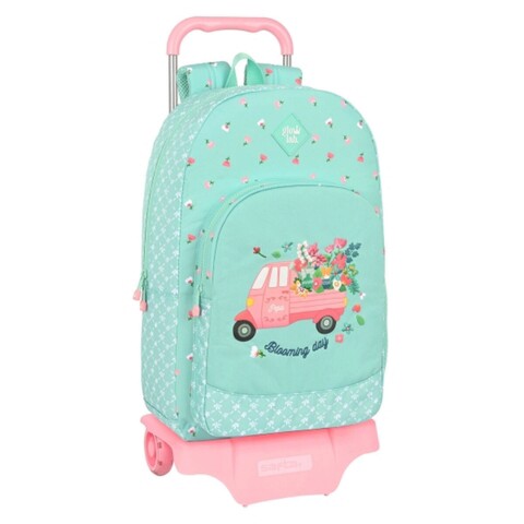 Ghiozdan cu roti, Glow Lab, Pepa, 30 x 46 x 14 cm, 14 L, poliester/plastic, multicolor