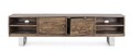 Comoda TV Stanton, Bizzotto, 175x40x45 cm, lemn de mango/lemn reciclat/inox