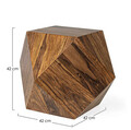 Masuta de cafea Egypt, Bizzotto, 42x42x42 cm, lemn de sheesham, natural