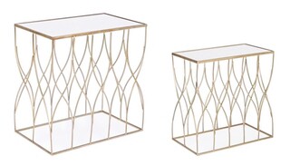 Auriu, Set 2 masute 56x35.5x56 cm